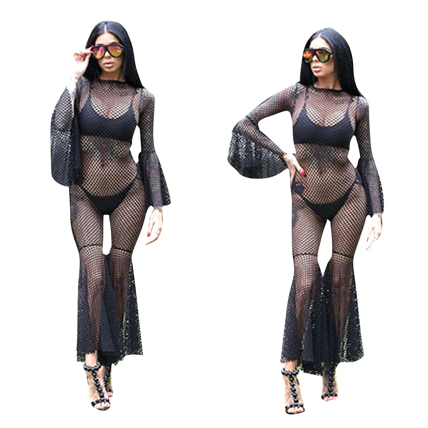 

Women hot sexy bodystockings Sexy Lady's Net Fishnet Lingerie Fishnet BodyStocking Beach trumpet sleeve body seamless trousers