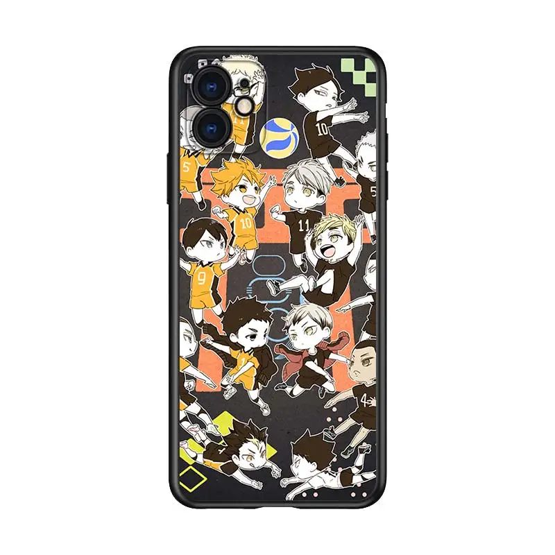 

Haikyuu Karasuno for Apple iPhone 12 Pro Max Mini 11 Pro XS Max X XR 6S 6 7 8 Plus 5S SE2020 Soft Black Phone Case