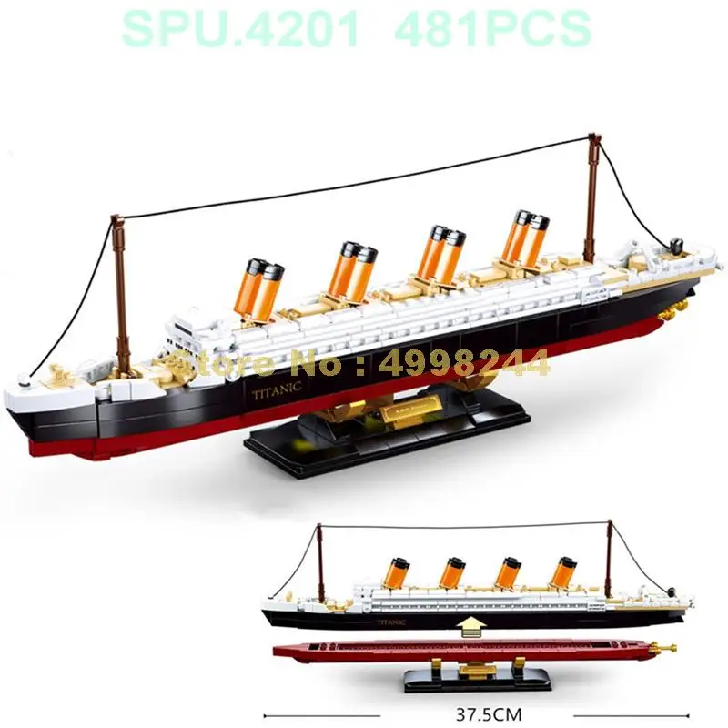 0835 481 шт. титановый Круизный катер корабль 1:700 строительные блоки игрушка|Блочные