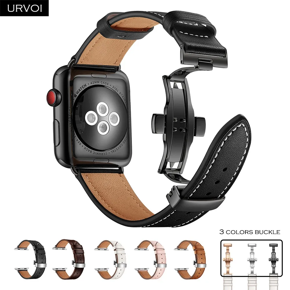 URVOI ремень с пряжкой для Apple Watch 6 SE 5 4 3 2 1 iwatch одной бабочкой|Ремешки часов| |