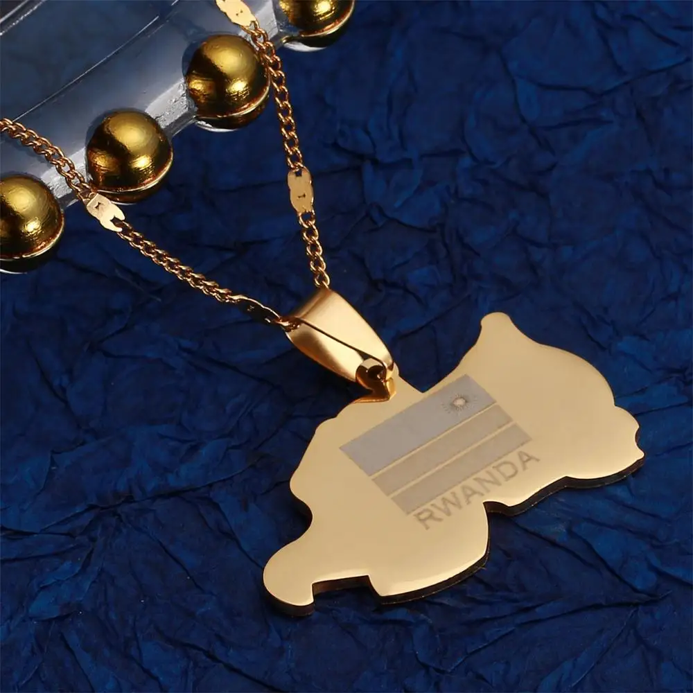 Ожерелье из нержавеющей стали с подвеской в виде карты боснийских картах |