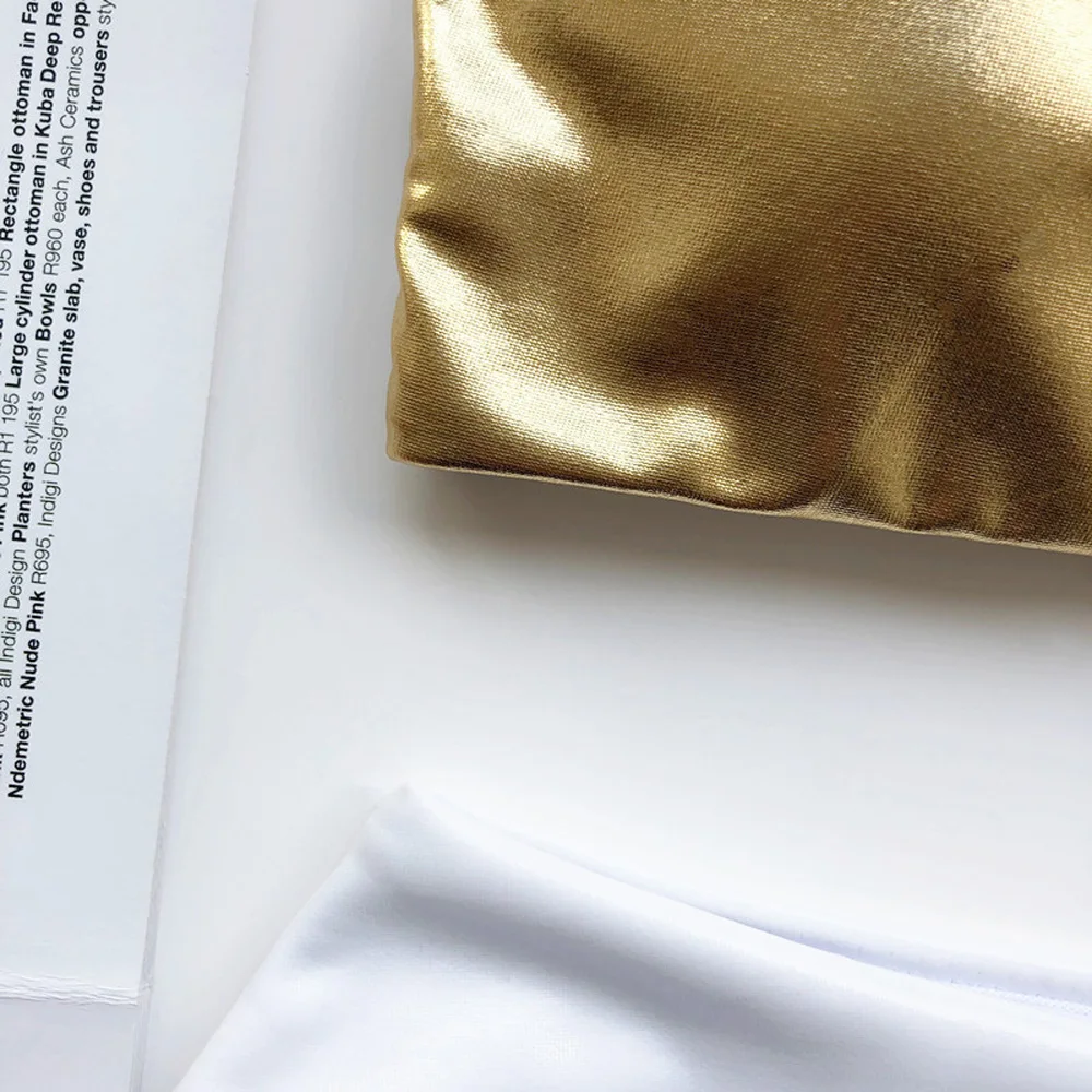 Женский костюм для плавания золотистое и белое Бразильское бикини на молнии