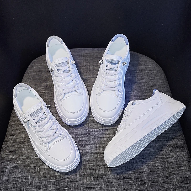 

Ins thick soled small white shoes women's 2021 autumn new high muffin shoes casual board shoes Korean version