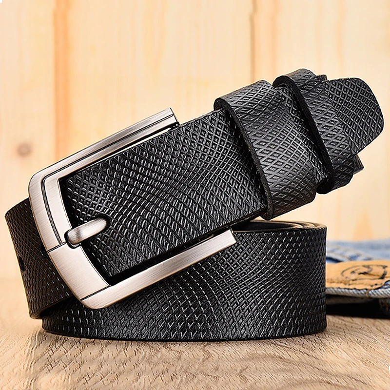 leather male belts for men high quality cow genuine leather luxury strap male belts fashion pin buckle men belt causal 9262
