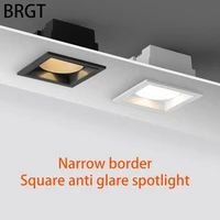 brgt led spot lights square anti glare ceiling lamp aluminum foco cob 7w 10w 15w tuya dimmable for kitchen home indoor lighting