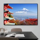 Абстрактная картина большого размера с изображением пейзажа на холсте Fuji HD, постеры для рисования, настенные картины для декора гостиной