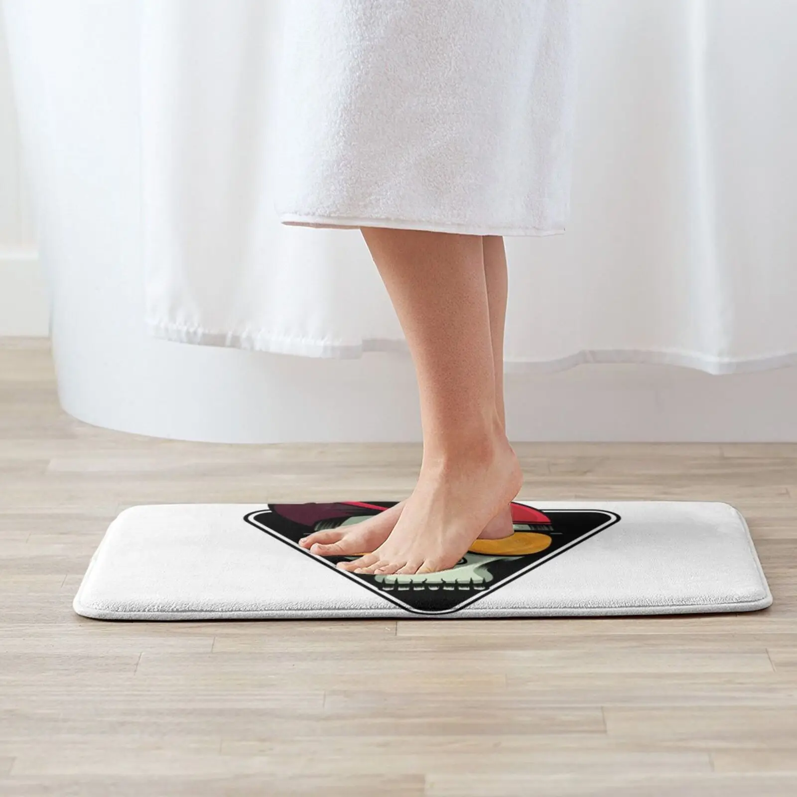 Крутой коврик с черепом недорогой трендовым дизайном нескользящий для входной