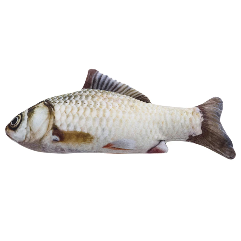 

1PC Artificial Fish Plush Pet Cat Puppy Dog Toys Sleeping Toy Catmint Catnip Toys Teeth Grinding & Training Pet Toy Supplies