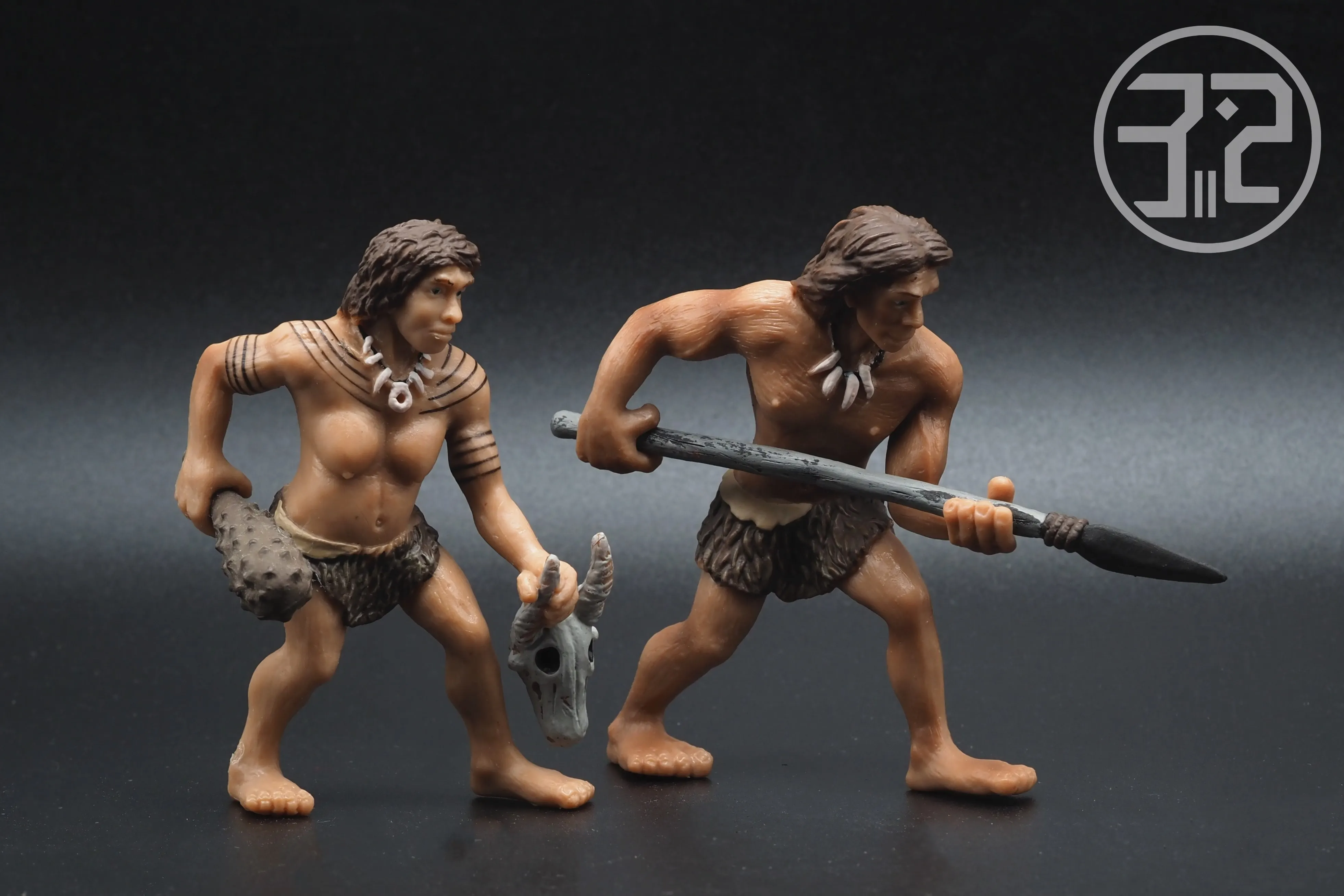 Маленькая фигурка из ПВХ модель Neanderthal caveman 2 шт./компл. принта|toy headset|toy helicopter remote