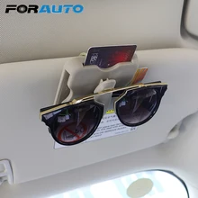 FORAUTO чехол для автомобильных очков, солнцезащитный козырек, держатель для солнцезащитных очков, высокоскоростной зажим для карт, автомобильный органайзер, аксессуары для интерьера