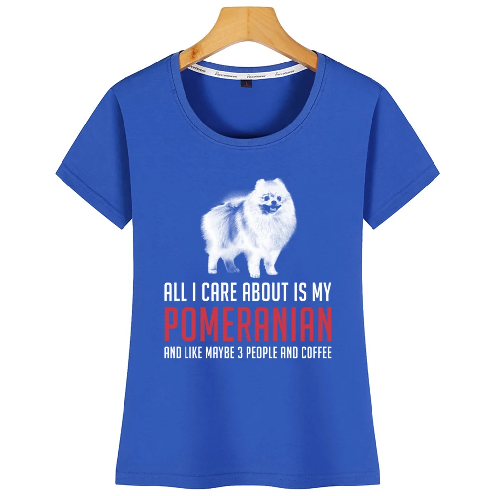 Топы Футболка Для женщин своего померанского шпица комиксов надписи на заказ