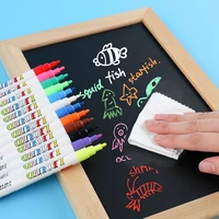 12 colorset liquid erasable chalk marker pens glass windows blackboard markers stickers liquid ink pen chalkboard tools office