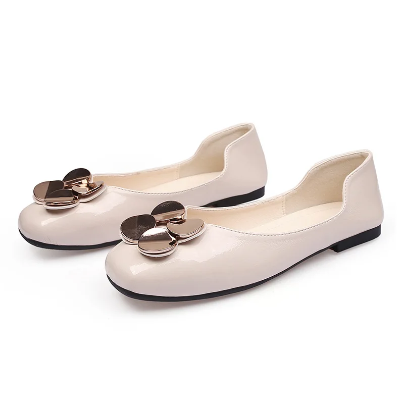 

Large Size Square Toe Flat Shoes Metal Buckle Flower Women's Shoes 2021 New Fashion Gentle Style Commuting Grandma Shoes