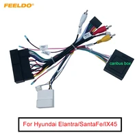 car stereo 16pin power wiring harness with canbus support original usb for hyundai elantrasantafeix45k3sportagesorento