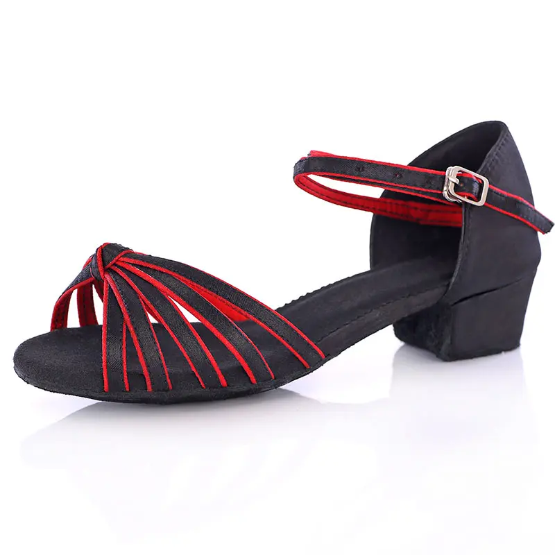 Женские туфли для бальных танцев танго и сальсы с узлом на низком каблуке 3 5