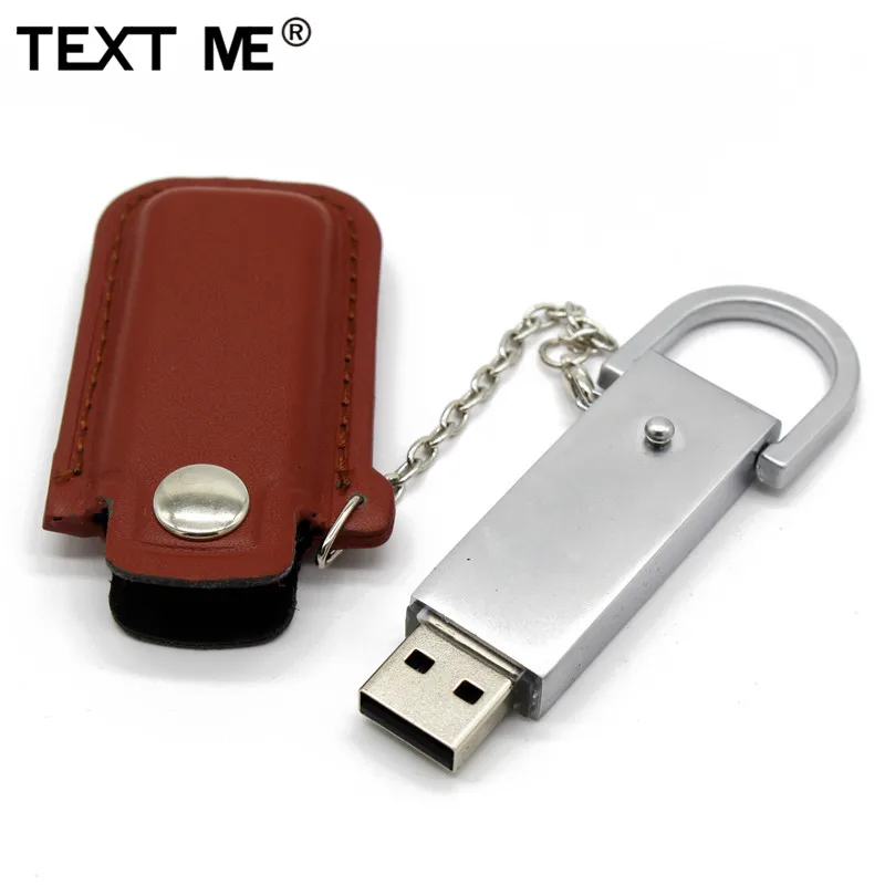 TEXT ME 64 Гб 4 цвета кожа с брелоком модель usb флеш накопитель 2 0 ГБ 8 16 32 ручка