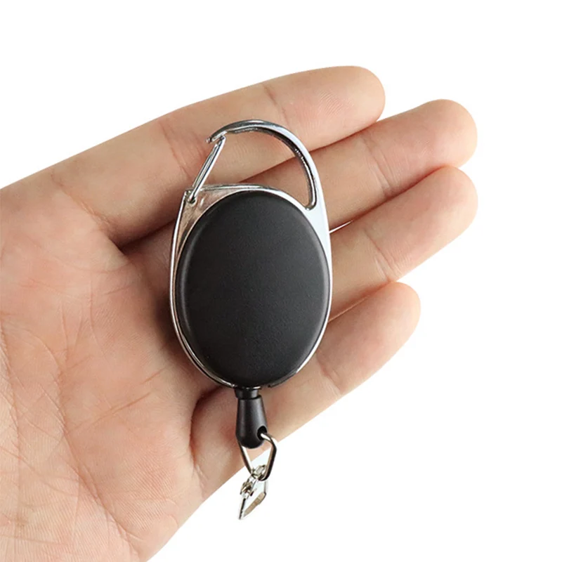 Эластичный брелок со стальной проволокой спортивный выдвижной с сигнализацией