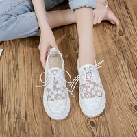 sneakers women 2021 breathable mesh flower lace casual shoes fashion flats shoes women shallow white loafers shoes