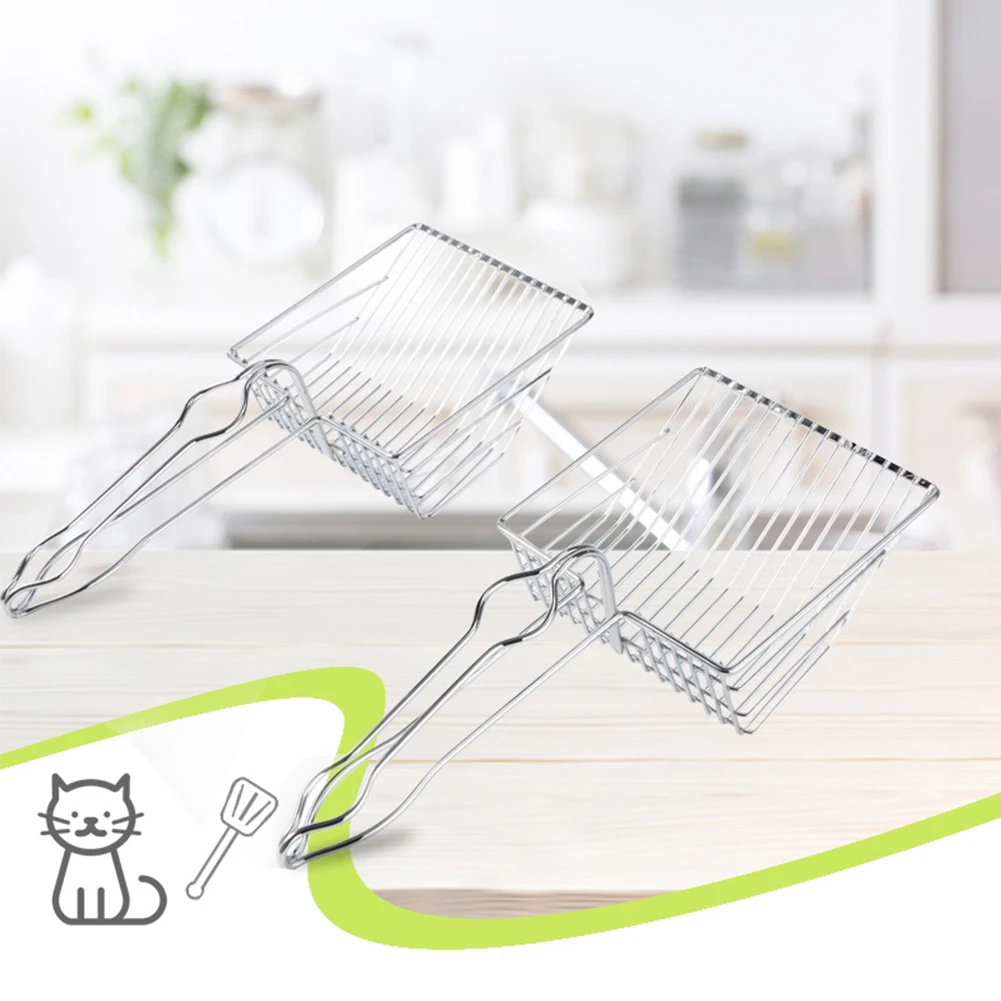 

Cat Litter Scoop Cat Toilet Shit Cleaner Pet Pooper Scooper Waste Cleanning Tool Stainless Steel Metal Kitten Sand Filter Shovel
