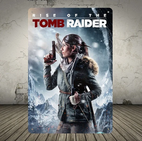 

Винтажные оловянные знаки TOMB RAIDER, металлический постер для гаража, магазина, украшение для стен дома, металлический знак, настенный постер, ...