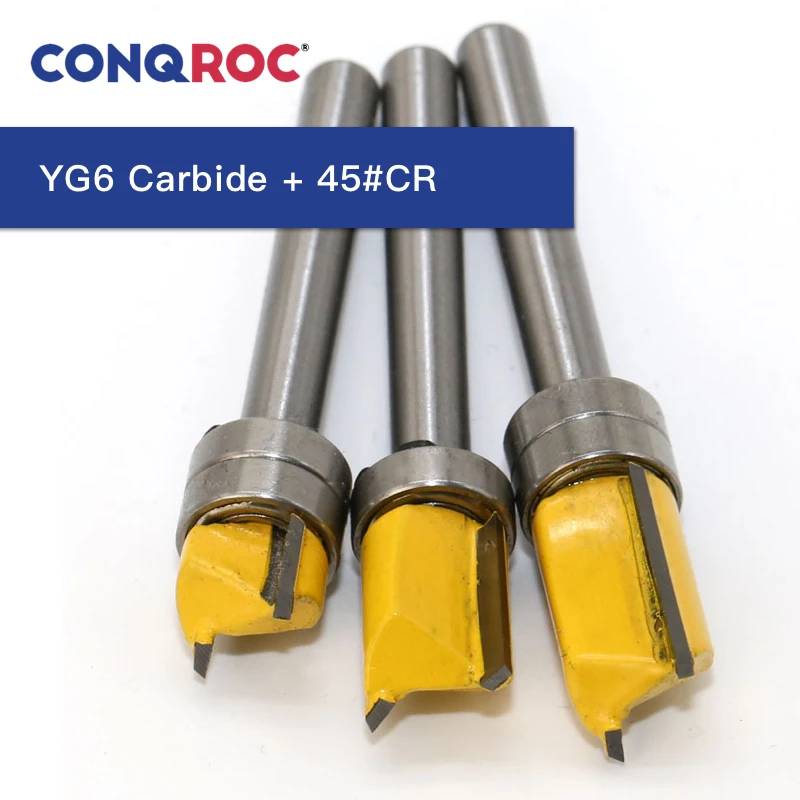 6 мм прямой хвостовик 12 диаметр заподлицо отделка шаблонный маршрутизатор бит