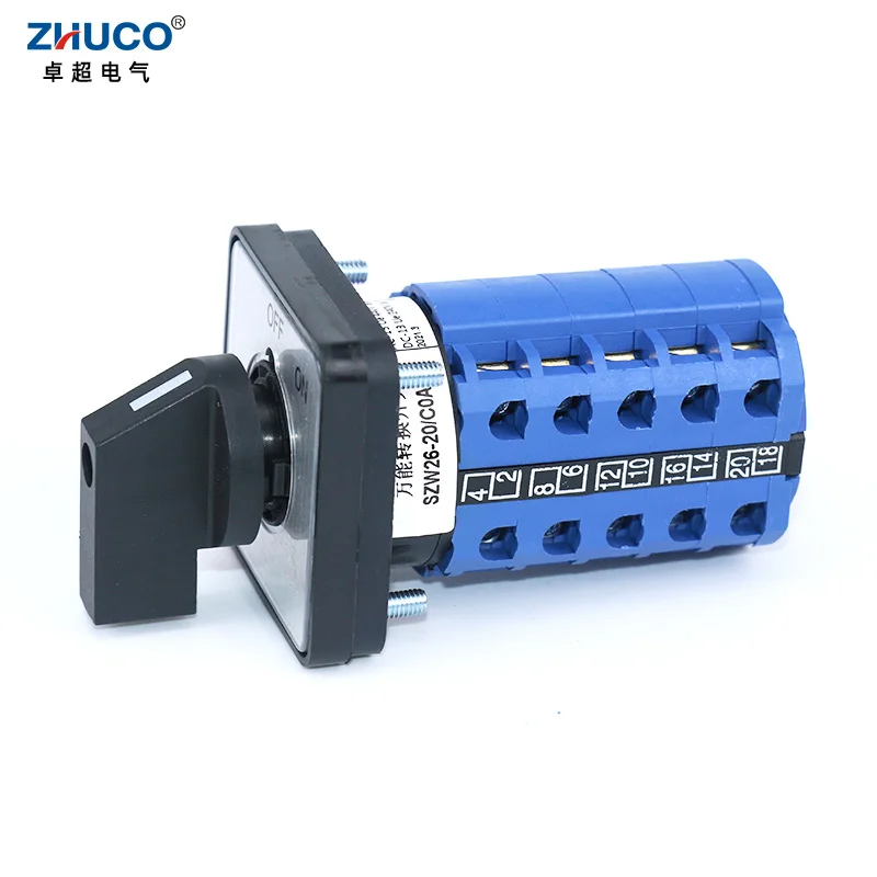 ZHUCO SZW26/LW26-20 OFF-ON 2 Позиция 5 фазы 20A 660V универсальный передачи переключения