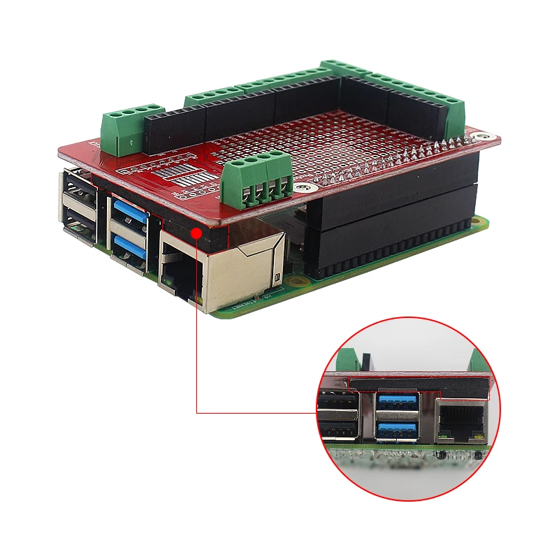 Raspberry Pi 3 макетная плата аксессуары Красный расширительный Щит Модуль для 4 Модель