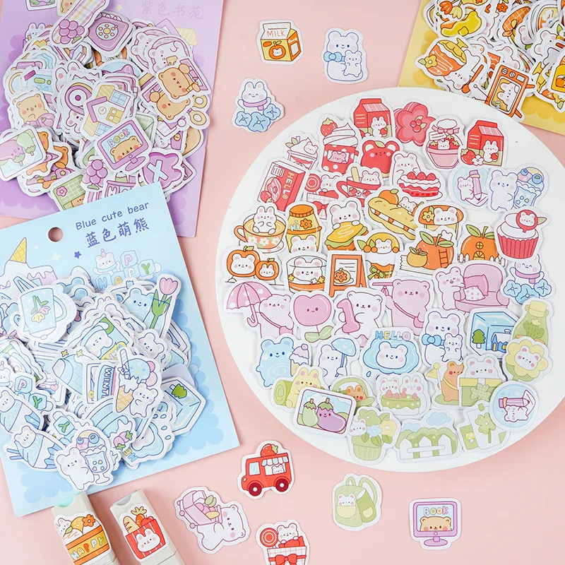 

BULA 200 pcs/pack Cute Variety Animals Journal Decorative Washi Stickers Scrapbooking Stick Label Diary Stationery Album Sticker