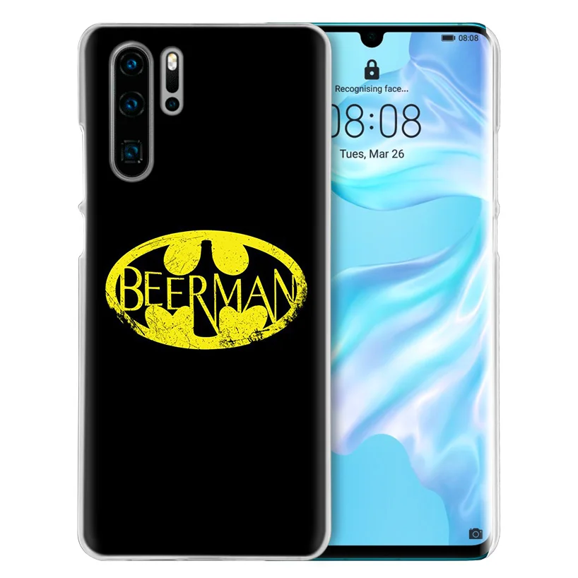 Жесткий чехол-накладка из поликарбоната для huawei Honor P20 mate 20 10 P10 P9 P8 8X9 Lite P Smart+ Plus Nova 3i прозрачный чехол с изображением пива