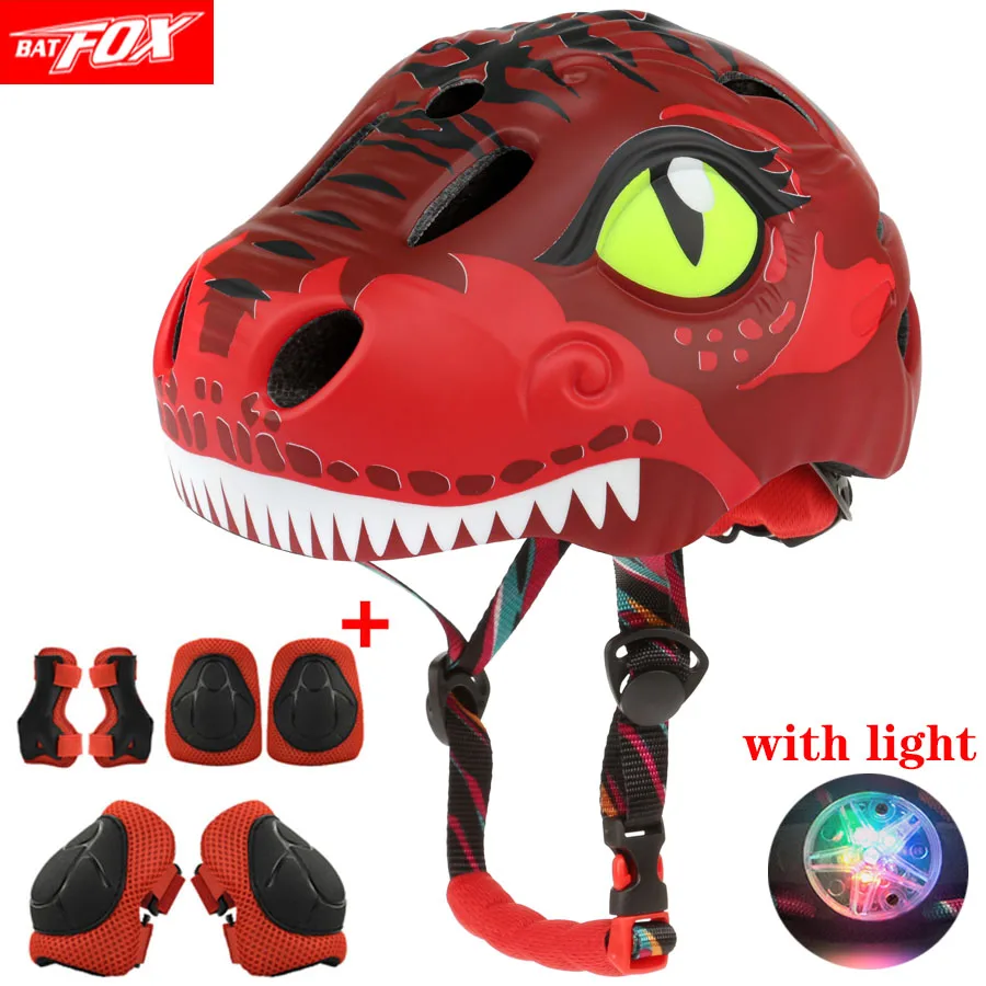 Велосипедные шлемы BATFOX для детей защитная Кепка езды на велосипеде с