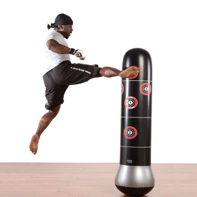 

Надувной боксерский мешок, утолщенный, для фитнеса, для взрослых и детей, вертикальный боксерский стакан, боксерская колонна, оборудование ...