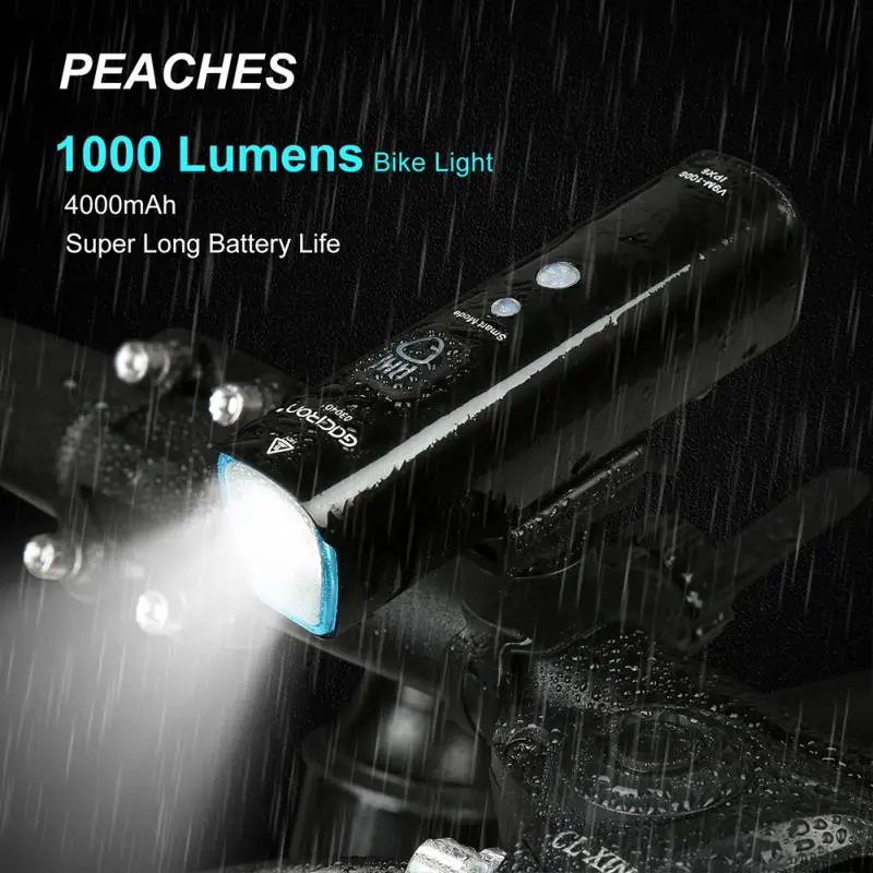 

V9M 1000Lumen Bike Light IPX6 Waterproof Bike Lamp 5Modes Bicycle Headlight LED Flashlight Lantern Bike Accessories