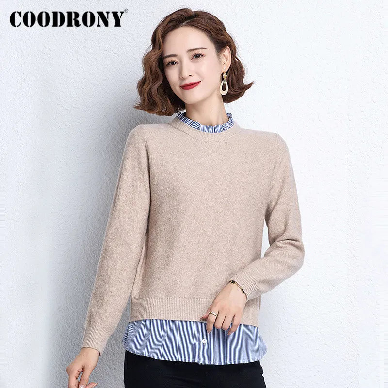 

COODRONY Brand Autumn Winter Elegant Knitted Ladies Soft Sweaters 2021 Korean Fashion Casual Women Solid Color Pullovers W1459