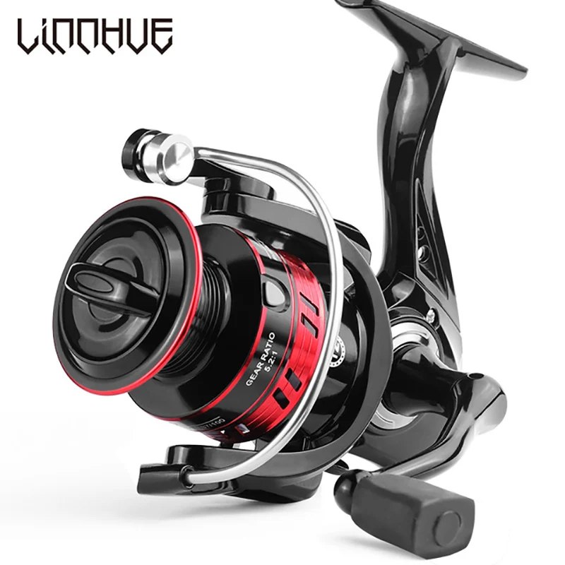 

LINNHUE Metal Spool Fishing Reel 500-7000 8KG Max Drag 5.2:1 High Speed Gear Ratio Saltwater Spinning Reel Carp Fishing 2021