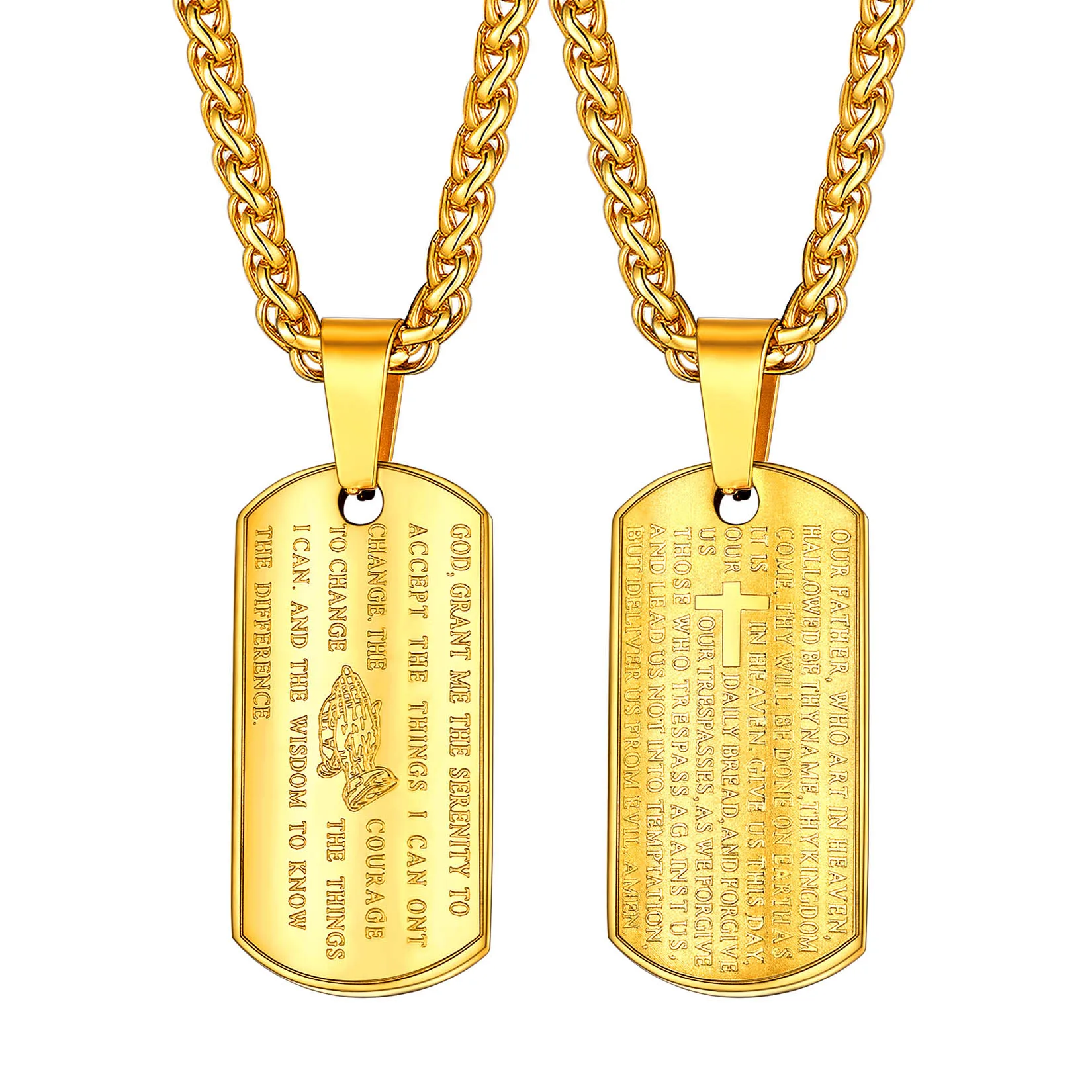 Ожерелье мужское черное/золотое из нержавеющей стали 316L | Украшения и аксессуары