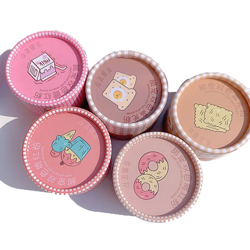 

2 in 1 Donut Face Highlighter Powder Palette Face High Gloss Shimmer Powder Bronzer Highlighter Blush Pallete With Makeup Puff