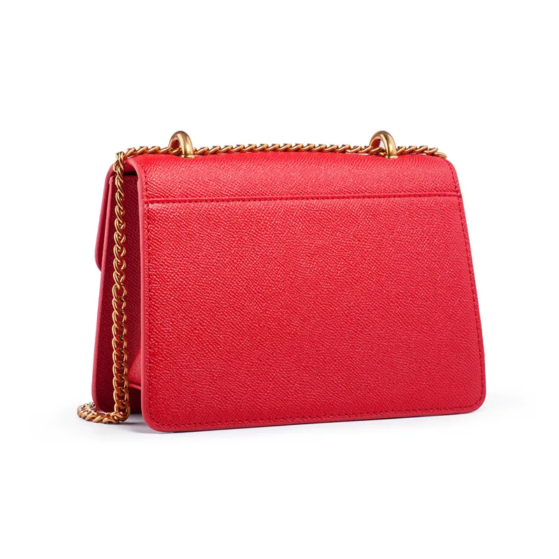 

Sheepskin rhombic chain bag flip Single Shoulder Messenger Bag 858