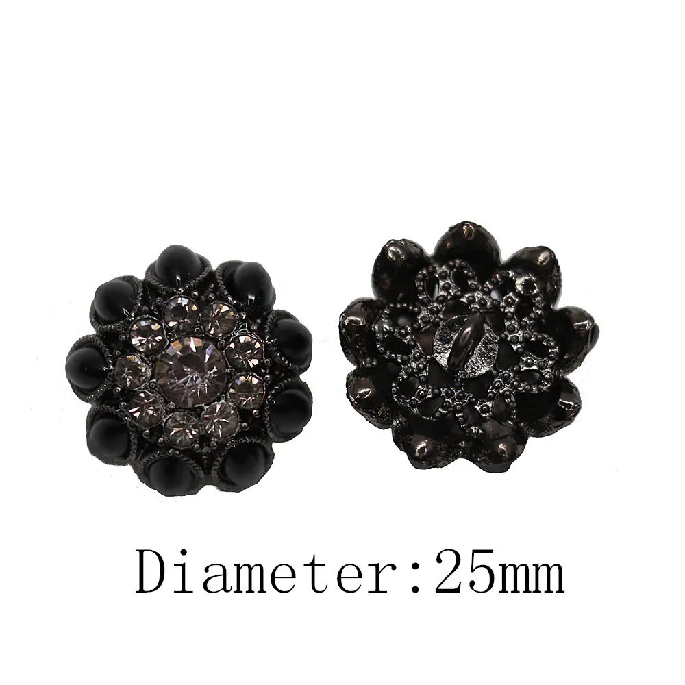 Металлическая кнопка со стразами 25 мм хорошего качества украшение для свитера