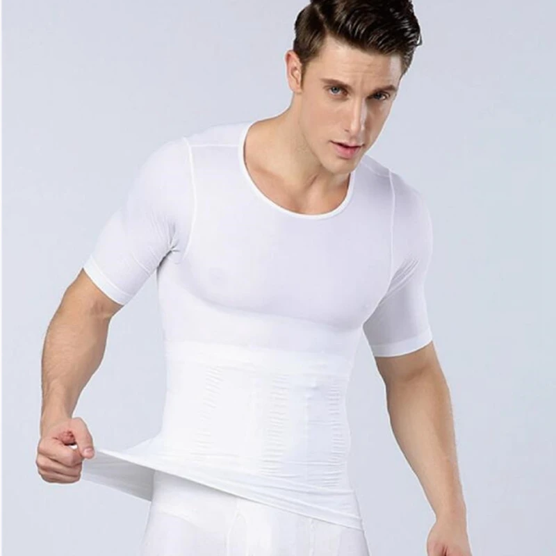 Мужское бесшовное быстросохнущее нижнее белье из вискозы с короткими рукавами и