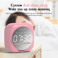 accezz portable wireless speaker bluetooth column 3d stereo surround loudspeaker led display mirror support alarm clock tf card