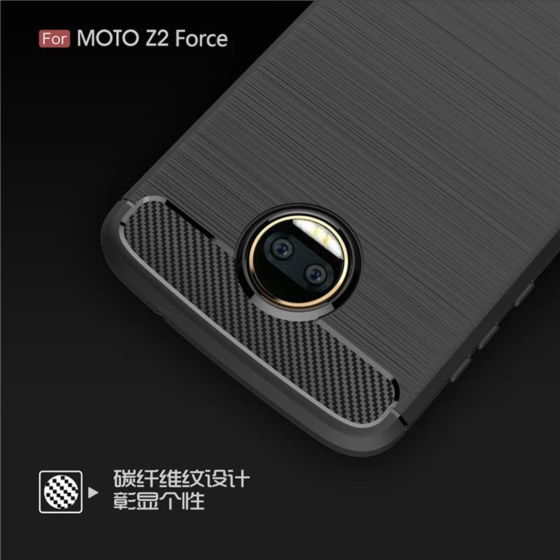 Чехол из углеродного волокна для Motorola Moto G7 E5 Plus чехол Z2 Force Z3 Z4 Play силиконовый