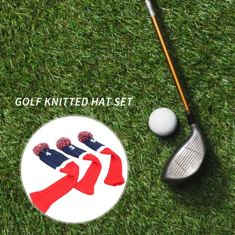 

3 PCS Golf Club Head Covers Driver And Fairway Drivers Golf Iron Head Covers Wedges Covers Head Covers Fits 460cc Three Size