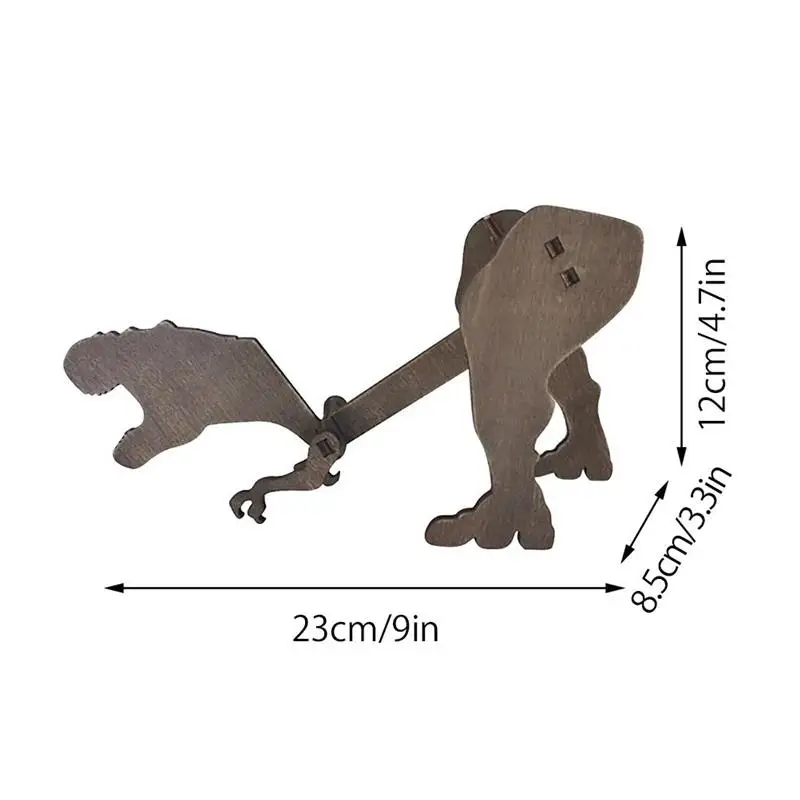 Забавный деревянный винный шкаф статуя творчество динозавр Форма емкости для