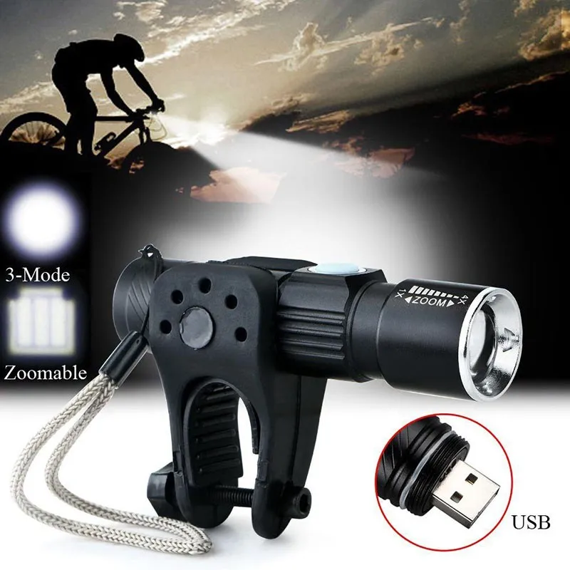 

Уличный светодиодный мини-фонарик Q5 с USB-зарядкой фонарь фонарик с регулируемым зумом, лампа для пеших прогулок, кемпинга, рыбалки, аксессуа...