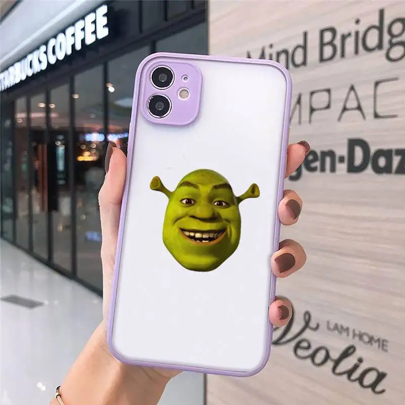 

Cute cartoon movie Shrek Phone Cases matte transparent For iphone 7 8 11 12 plus mini x xs xr pro max cover