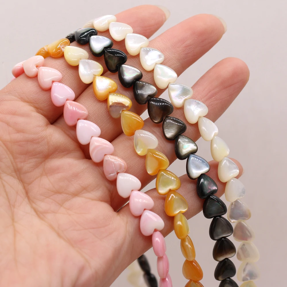 

Маленькие бусины стильные бусины в форме сердца из высококачественных натуральных ракушек для изготовления ювелирных изделий «сделай сам...