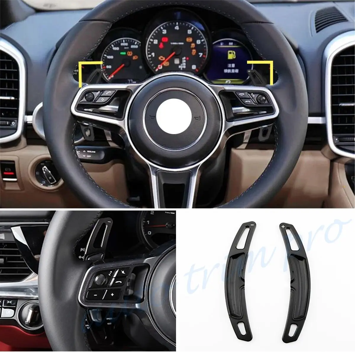 Автомобильный PDK Shift Paddle Shifter расширение рулевого колеса подходит для Porsche 911 718 991 Macan Panamera Cayenne аксессуары