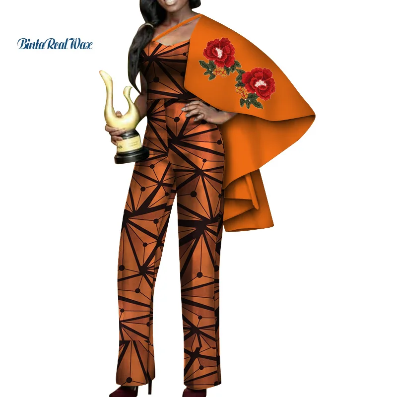 Африканская одежда Дашики комбинезон с принтом Анкары Женская африканская базин