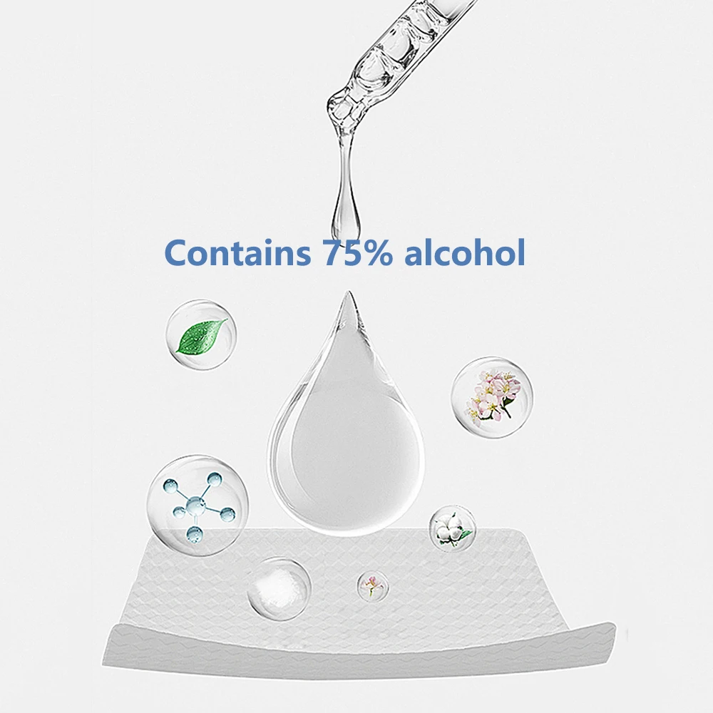 Health Care Disinfection 75% Alcohol Swabs Pads Wipes Antiseptic Cleanser Cleaning Sterilization 10pcs/set | Красота и здоровье