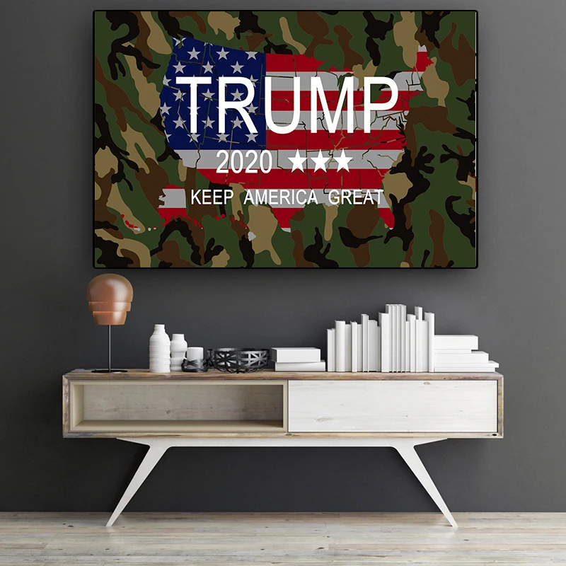 Постер с американским Президентом Трампом Картина на холсте настенный